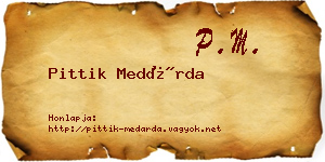 Pittik Medárda névjegykártya